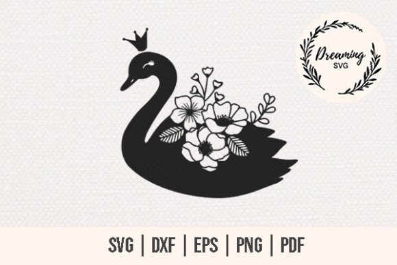 Download Swan Flower Bouquet SVG - Floral Swan - Bouquet svg Collection