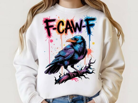 Download F-Caw-F Crow Pun, Gothic Dark Humor SVG. - Dark humor svg Collection