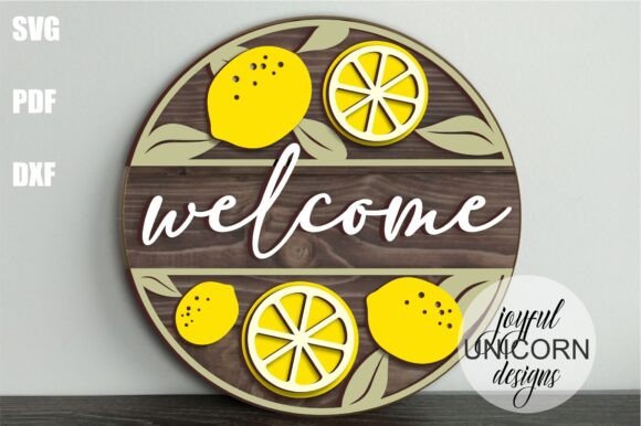 Download Lemon Welcome Door Hanger SVG - Door hanger Collection