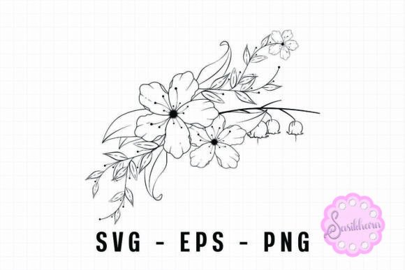 Download Flowers Line Art Vintage Bouquet Svg - Bouquet svg Collection