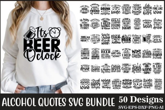 Download Alcohol Quotes SVG Design Bundle - Alcohol quote Collection