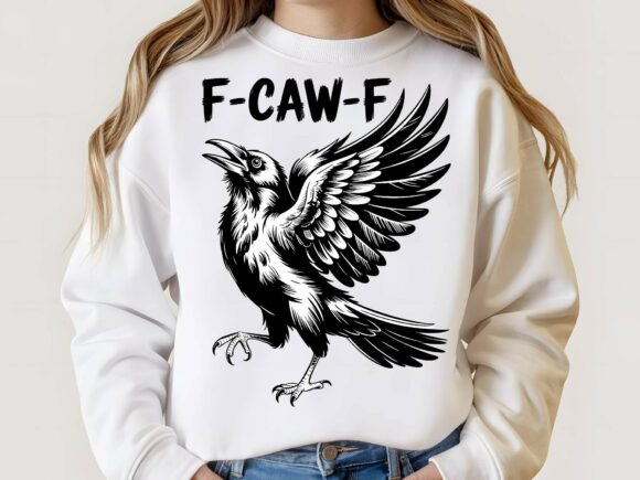 Download F-Caw-F Crow Pun, Gothic Dark Humor SVG. - Dark humor svg Collection